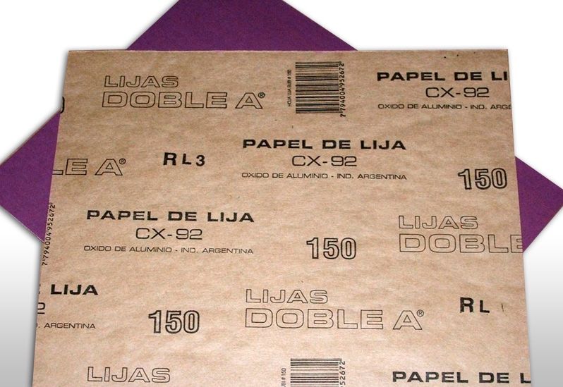 SEGUFER SA LIJA HOJA PAPEL DOBLE A OXIDO ALUMINIO RUBI 210 X 260 MM